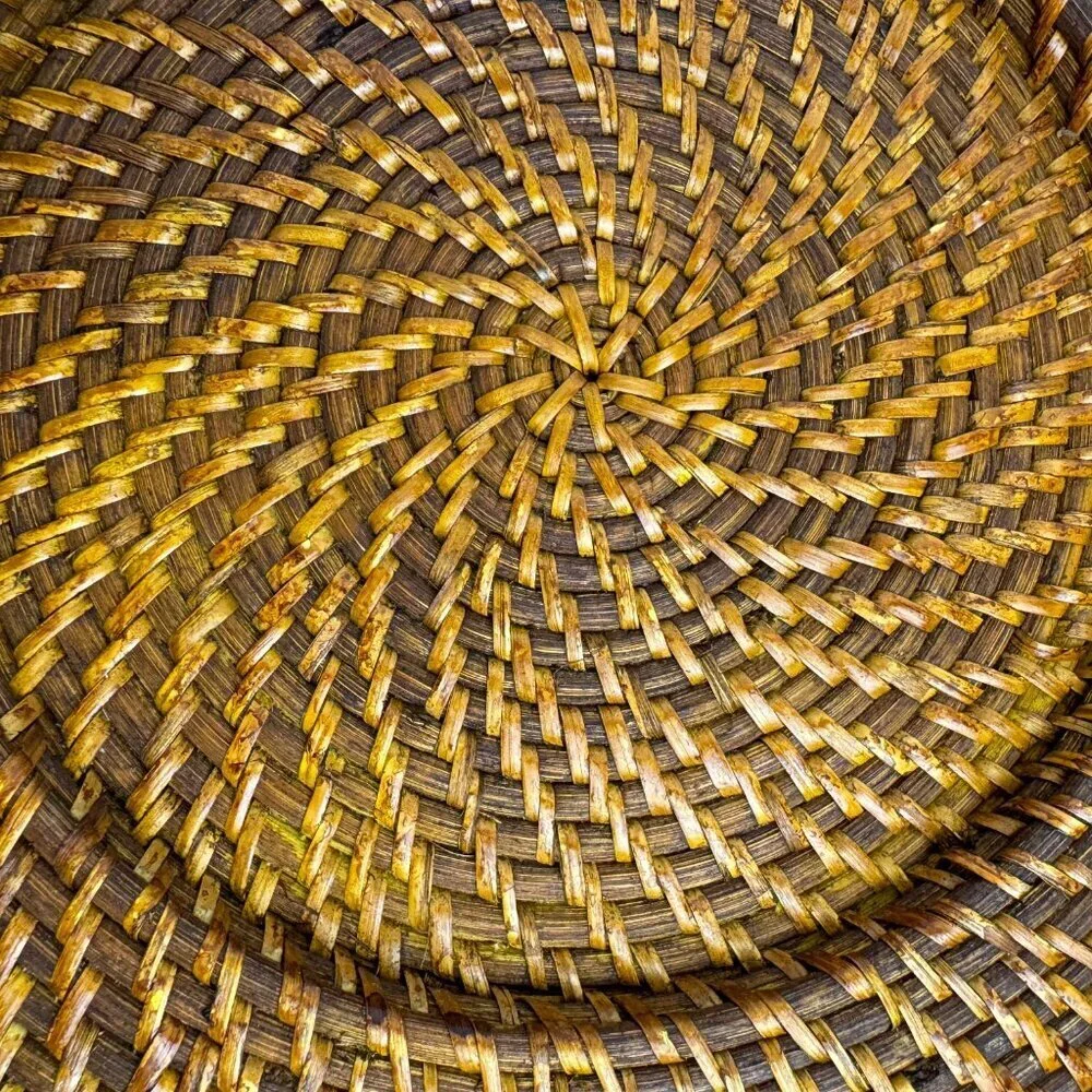 Boho Round Rattan Wicker Charger 12.5